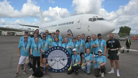 Flight Risk pulls together for Autism Unlimited at Dorset Plane Pull 2026